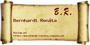 Bernhardt Renáta névjegykártya