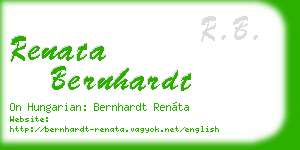 renata bernhardt business card